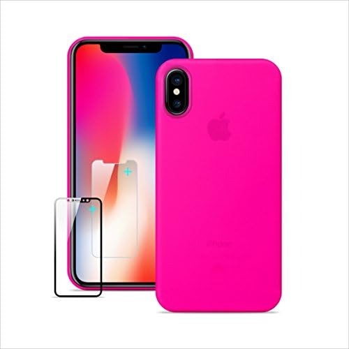 iPhone X Case Slim Anti-Scratch Case 0.3mm Ultrathin,5g Ultralight,Good Touch Feeling for iPhone X (Transparent Pink)