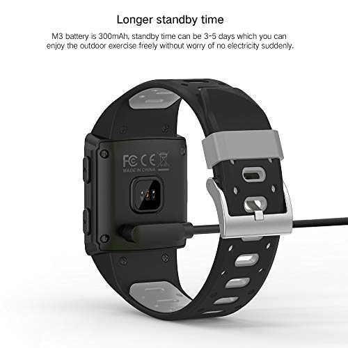 SMA-M3 GPS Sport Smart Watch for Man for Women Fitness Tracker Heart Rate Monitoring Watches as Gift (Gray)