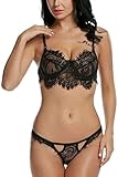 Avidlove Women Sexy Lingerie Lace Bra And Thongs Briefs G-string Set