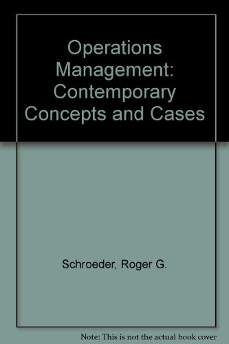 Operations Management Contemporary Concepts And Cases