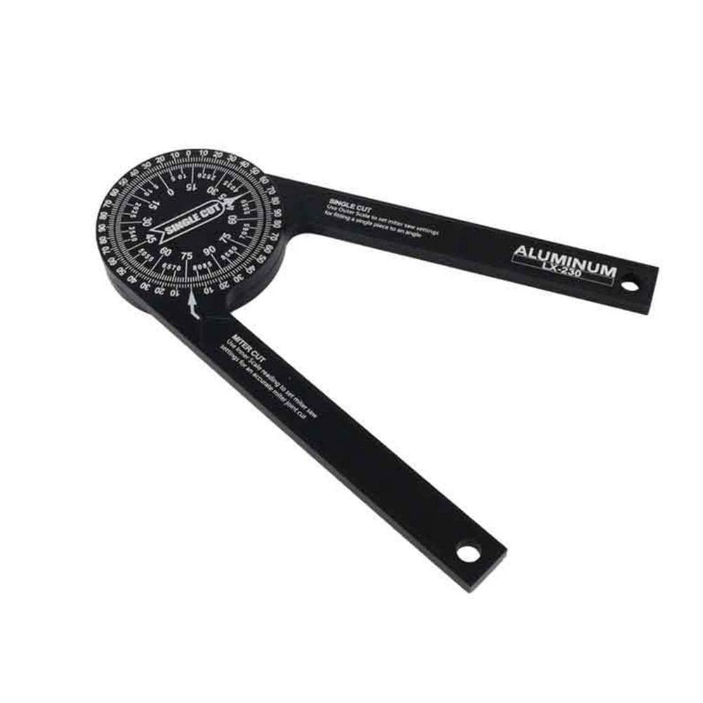 CENPEK 7.3 inch Miter Saw Protractor, Aluminum Angle Finder with Laser Engraved Scales and 360 Degree Rotation Function Construction Protractors