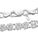 Amberta Unisex's 925 Sterling Silver Byzantine Chain Bracelet: 19 cm / 7.5 inch - Rounded Design