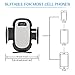 AUOPLUS Cigarette Lighter Phone Holder Car Mount Charger 3.1A Dual USB Ports with Built-in Charging Cord for iPhone