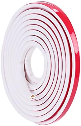 Stop Now Self Adhesive Rubber Doors and Windows Draught Excluder Large Gap Door Window Soundproofing Weatherstrip Rubber Silicon Seal Strip Adhesive (6M) (White)