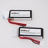 Wwman 2pcs 3.7V 350mah Batteries for UDI U818A WiFi FPV U845A U945 WiFi Rc Quadcopter Drone Spare Parts Battery