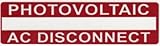 Hellermann Tyton 596-00237 Solar Label, PV AC Disconnect Printable Solar Label, 3.75