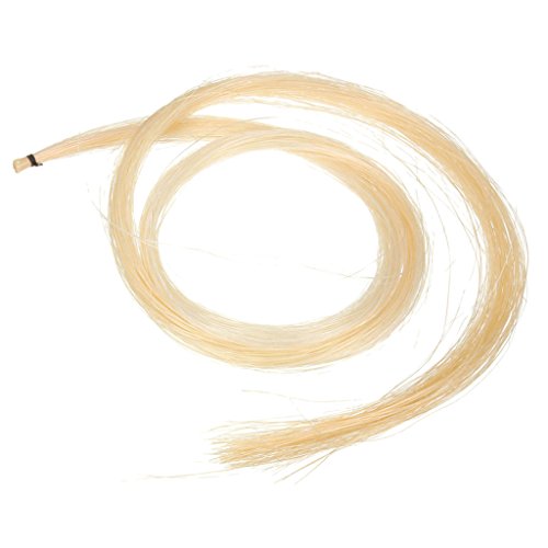 image for MonkeyJack 3 Hanks of Violin Bow Hair White Horse Tail for Violin Viol