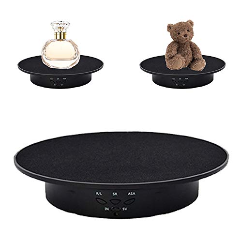 8" Motorized Turntable Display Stand, 360 Degree Electric Turntable Display Stand for Display Cake, Jewelry, Watch, Photography,3D Models 8kg Load