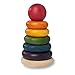 Wonderworld Natural Stacking Rings Baby Toy - Multi-Colored 6 Rings Non-Toxic For Safety