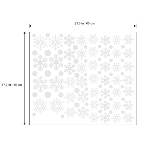48pcs Snowflake Window Clings Glueless PVC Wall Stickers for Window Glasses Christmas Window Decorations