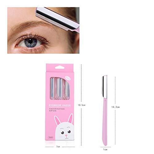 shaving peach fuzz with eyebrow razor