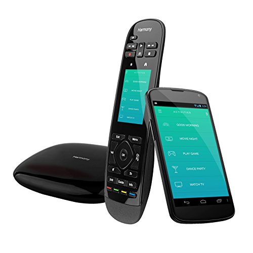 Logitech Harmony Remote with Customizable Touch Screen and Closed Cabinet RF Control - Black (915-000201) (Certified Refurbished)