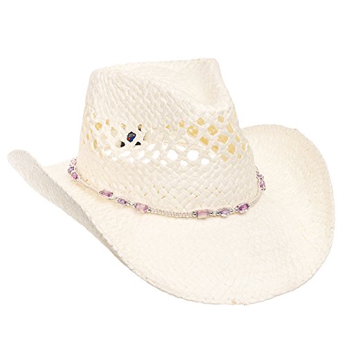 MG Womens Straw Outback Toyo Cowboy Hat 