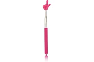 Dohia Retractable Pointer for Classroom Telescopic Teachers Pointer Extendable Hand Pointer Finger Pointer Stick Mini Retractable Classroom Pointer for Elementary School Kindergarten D2-YDZDB (Pink)