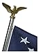 Valley Forge Flag US1-1 Valley Forge Residential Kit w/ 3' x 5' US, Steel Pole, red, White & Blue Flag, Steel Bracket