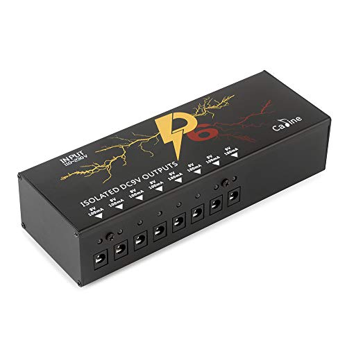 Caline Electric Guitar Pedal Power Supply Station 8 Isolated DC 9V 100mA Outputs with Short-circuit Protection P6 Guitarist Gifts - Thumbnail 6
