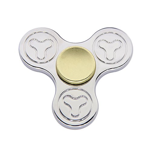 MASCOTKING Fidget Spinner Toy Stress Reducer Hand spinner fidget toys hand fidget (Metal Silver)