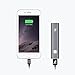 Mini 3400mAh Portable Charger, iXCC (3rd Generation) Lipstick-Sized Power Bank Aluminum External Battery with MFi Certified Lightning Cable - Gray