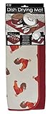 S&T 430200 Microfiber Dish Drying Mat, 16 by 18-Inch, Rooster