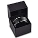 Charming Jewelers Tungsten Wedding Band Ring 8mm Men Women Comfort Fit Black Grey Step Bevel Edge Brushed Polished
