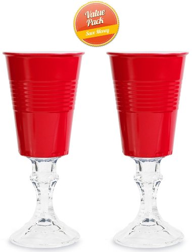 Carson - The Original Red Nek And Party Cup With Clear Base For Dishwasher Safe