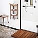 Cambridge Casual Superior Indonesian Teak Estate Bath Shelves, Corner Shelf, Weathered Gray