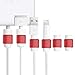 LimitStyle Lightning/Magsafe Savers Protectors (Red 4+2 Pack) - Protective for Apple USB Lightning Cables (for Apple iPhone/iPad Mini/iPad Air) and MacBook Power Cords