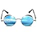 ROCKNIGHT Polarized Circle Sunglasses For Men Women Mirrored Blue Sunglasses