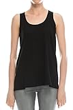 EttelLut Loose Fit extra long tank tops for women Black XXL