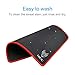 iXCC Gaming Mouse Pad/Mat with Smooth Silk Surface Stitched Edges, 13 × 10.2 × 0.2 Inches - Black with Red Edges