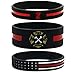 Inkstone 6-pack Firefighters' Thin Red Line Silicone Wristbands - Jewelry Gifts Accessories for Fire Fighters