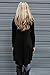 MOLERANI Women's Solid Long Sleeve Casual Loose T-Shirt Dress (XL, Black)