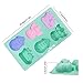 SENHAI 3 Pack Christmas Silicone Molds, Soap Chocolate Trays Cake Baking Pans, with Shape of Snowman Reindeer Sleigh, 6 Cavities - Purple, Blue, Green