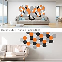 JBER Hexagon Sound Proof Foam Panels, Acoustic Foam