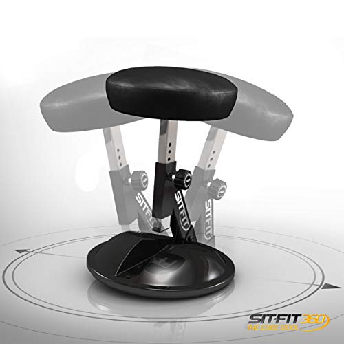 Silverfeat Wobble Stool Adjustable Bench | Wobble Chair for Office or Home Workout | Ideal to Improve Your Posture and Tone Your Core | Stainless Steel Desk Stool | Ergonomic Desing | Black - Thumbnail 6