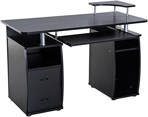 computer desk with keyboard tray