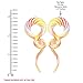 BodyJ4You 2PC Glass Ear Tapers Plugs 0G Rainbow Colorful Spiral Gauges Piercing Jewelry Set