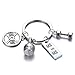 Gmai Fitness Gym Keyring with Quotes, Weight Plate, Dumbbell, and Kettlebell Exercise Bag Charm Pendant Keychain (ME VS ME)