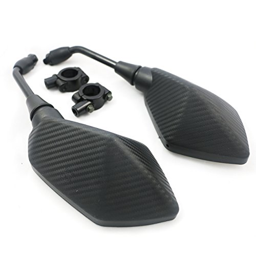 image for Yibid Set of Motorcycle Rear View Mirrors, with 7/8