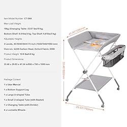 VEVOR Baby Changing Table, Folding Diaper Changing