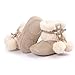 Voberry® Baby Toddler Girls Knit Soft Winter Warm Snow Boot Fur Trimmed Pom Pom Boots (6~12M, Beige)