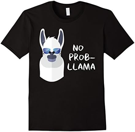 Mens Cool Llama No Prob-Llama Shirt 2XL Black