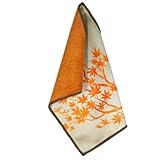 Toddy Gear Mandarin 9 x 9 Inch Premium Microfiber Smart Cloth, for iPad and Touch Screen Cleaning - Retail Packaging - Gray/Orange, 19X9B1408