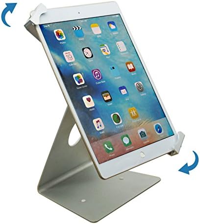 Angel POS ® Universal iPad Pro Tablet Desktop Anti-Theft POS Stand Holder Enclosure with Lock &amp; Key for Retail Kiosk, Compatible with iPad, iPad Air, Samsung Galaxy, Acer Lenovo 9.7"-12.9" Tablet
