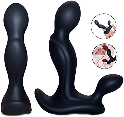 Vibrating Prostate Massager Anal Sex Toys Plug Butt Male Anal Vibrator P-Spot Testicles Perineum Stimulator 7 Variable Vibration Patterns Adult Toys for Men Women and Couples