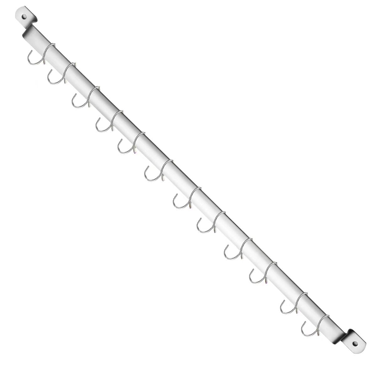 Kyraton Kitchen Utensil Rack, Kitchen Rack, Organizer for Hanging Knives, Hanging Pot Utensil Holder, Wall Mounted Gourmet Rail with 14 Hooks