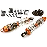 Integy RC Model Hop-ups C28476ORANGE Machined 90mm Front Alloy Shocks for Traxxas 1/10 Stampede, Rustler & Slash