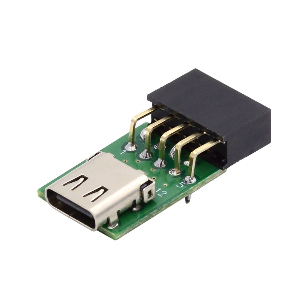 NFHK Single Port USB 3.1 Type C USB-C Female to USB 2.0 Motherboard 9pin 10pin Header Adapter PCBA 480Mbps