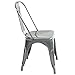 Poly and Bark Trattoria Side Chair in Polished Gunmetal (Set of 2)