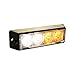 SolarBlast 4W AMBER WHITE LED Flashing Strobe Light Head [22 Flash Mode] [TIR] [Multi Units Sync-able] [Surface-Mount] Yellow Grille Police Lights for Emergency Vehicles Truck Volunteer Firefighters